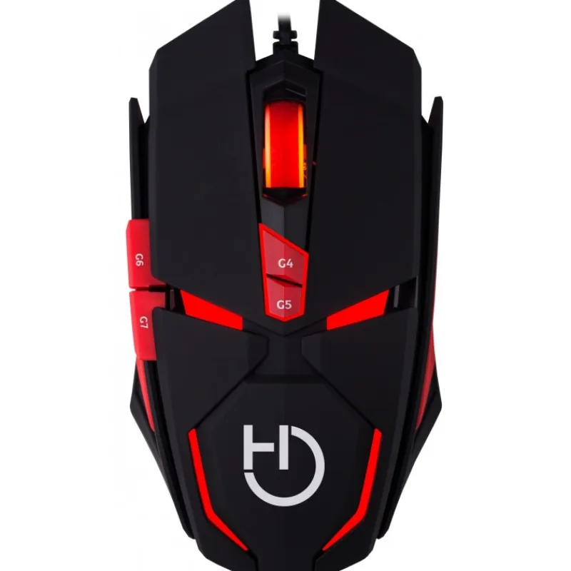 Hiditec Teclados Y Ratones Gaming^Ratón Gaming Micrurus 8100 DPI Láser Negro y Rojo