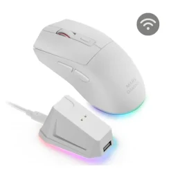 Mars Gaming Teclados Y Ratones Gaming^Ratón MM-T3 Blanco Inalámbrico Tri-Mode 14400 DPI