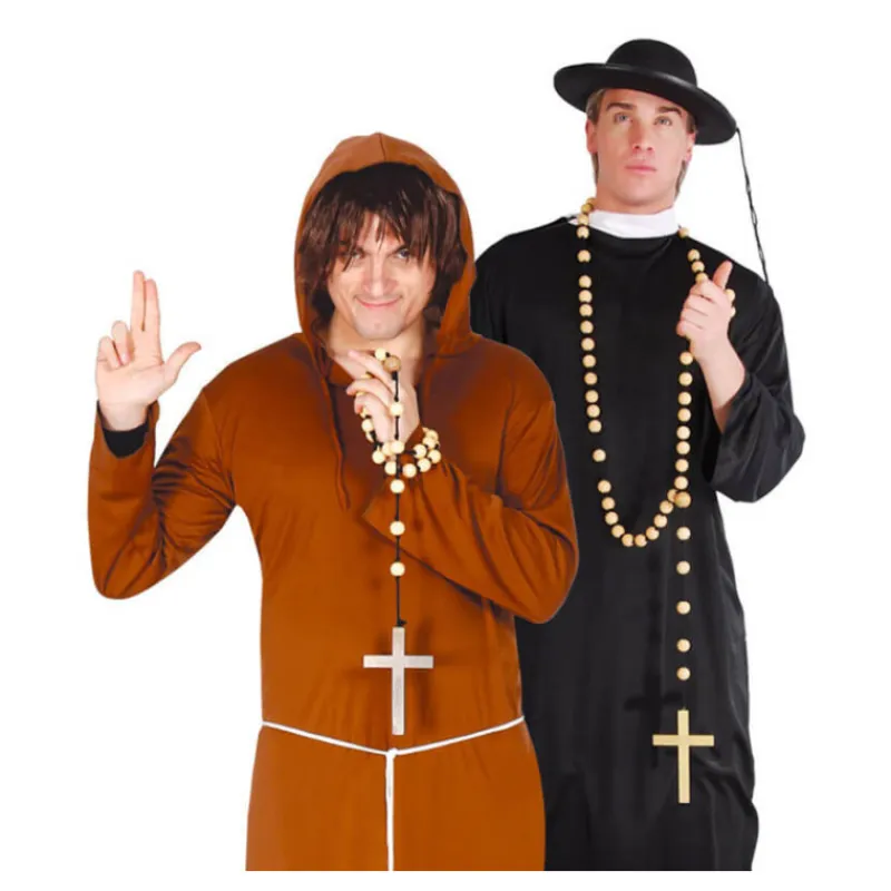 Hot Rosario con cruz 100 cm. Complementos Para Disfraces|Accesorios Halloween Y Terror