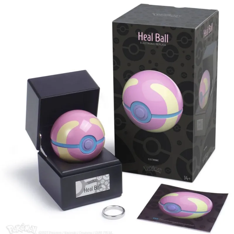 The Wand Company Más Regalos De Pokemon|Regalos Y Coleccionismo Para Gamers - Cosas De Videojuegos Míticos^Réplica Electrónica Heal Ball Pokémon Diecast