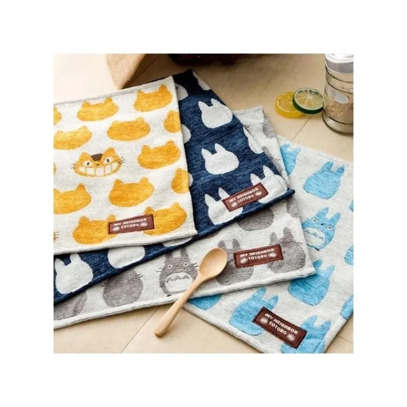 Discount Servilleta de Tela Mi Vecino Totoro Silueta Azul Ghibli Hogar