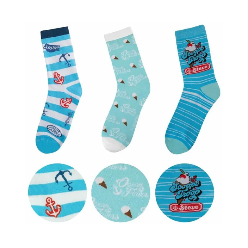 Cinereplicas Stranger Things^Set 3 Pares de Calcetines Scoops Ahoy de Poliéstér