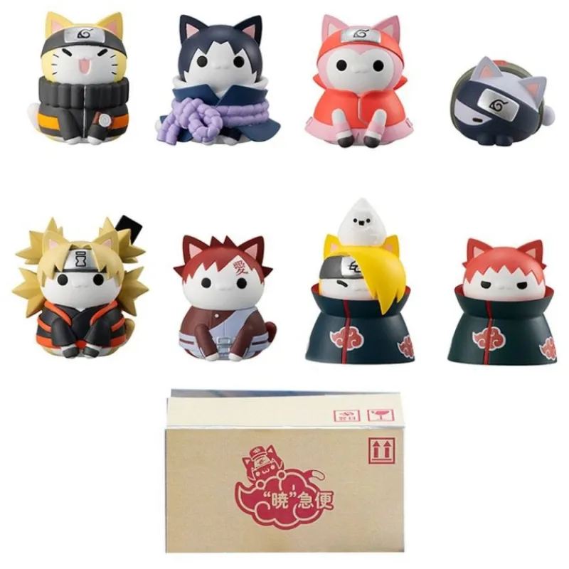 Megahouse Figuras^Set 8 Figuras Naruto Shippuden Nyaruto! Battle vs Akatsuki