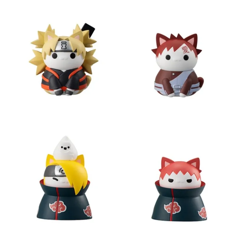 Megahouse Figuras^Set 8 Figuras Naruto Shippuden Nyaruto! Battle vs Akatsuki