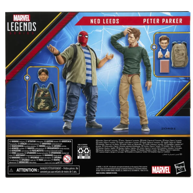 Set 2 Figuras Spider-Man Peter Parker Y Ned Leeds Coleccionismo Marvel