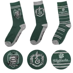 Cinereplicas Slytherin^Set 3 pares de calcetines Slytherin Harry Potter