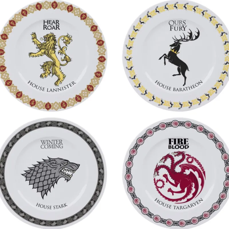 Sale Set 4 Platos porcelana - Juego de Tronos - Liciencia oficial Juego De Tronos Y La Casa Del Dragón