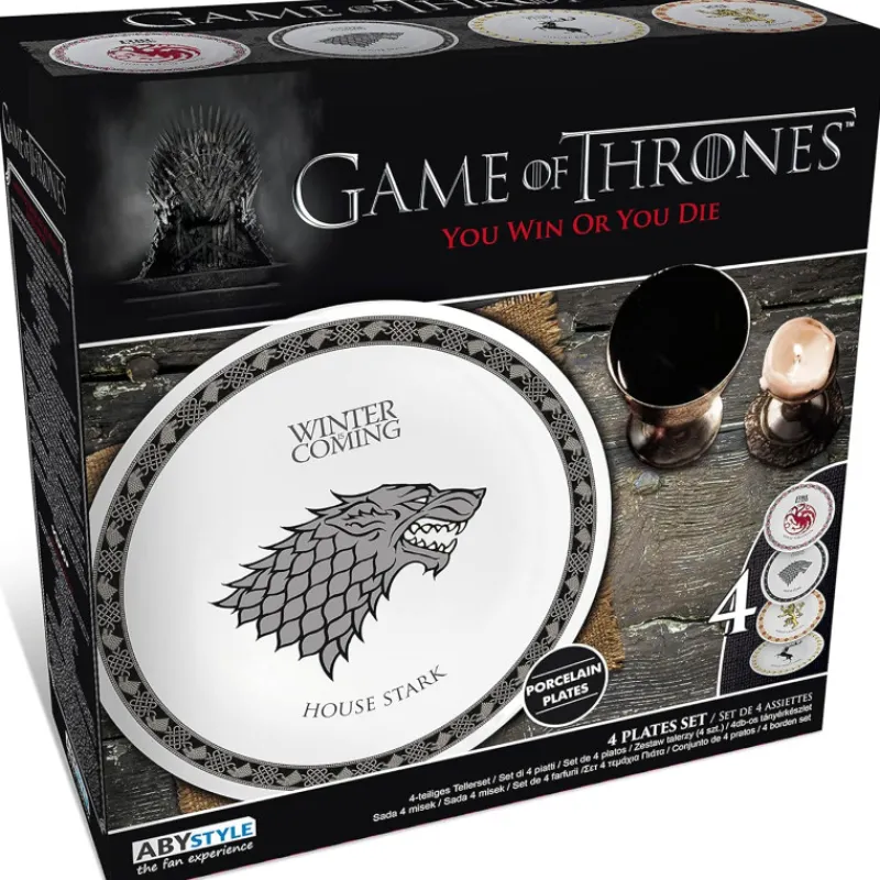 Sale Set 4 Platos porcelana - Juego de Tronos - Liciencia oficial Juego De Tronos Y La Casa Del Dragón