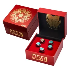 Best Set Anillos Ajustables Iron Man Arc Reactors Superhéroes Marvel|Complementos Marvel