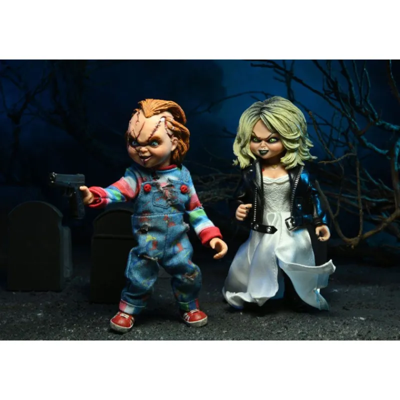 Neca Coleccionismo De Miedo Y Terror|Chucky Muñeco Diabólico^Set de 2 Figuras La novia de Chucky Chucky & Tiffany 14 cm