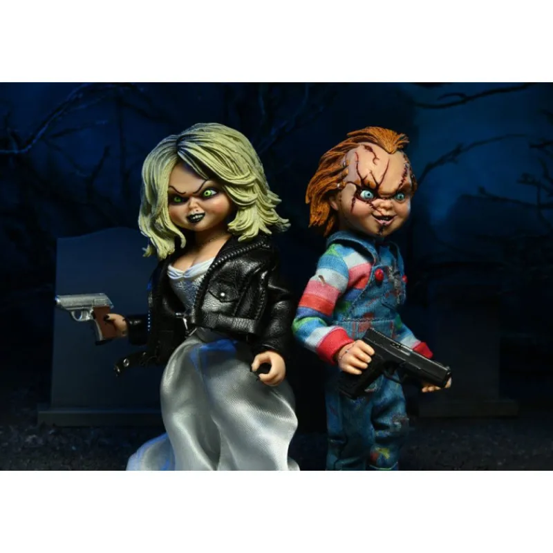 Neca Coleccionismo De Miedo Y Terror|Chucky Muñeco Diabólico^Set de 2 Figuras La novia de Chucky Chucky & Tiffany 14 cm