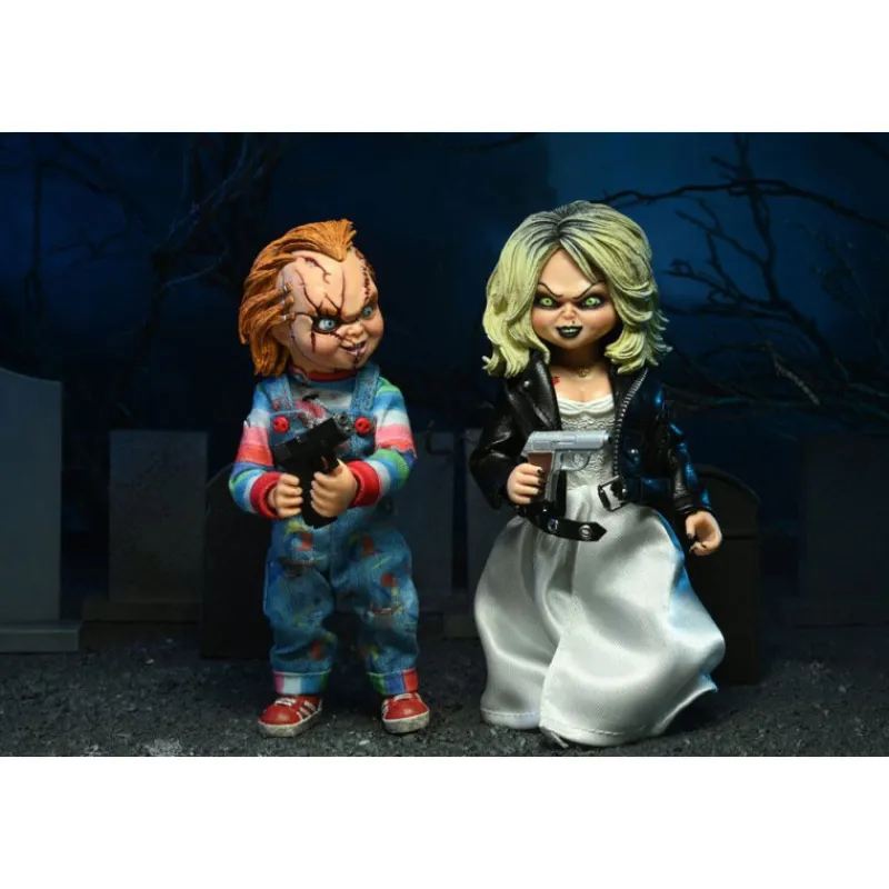 Neca Coleccionismo De Miedo Y Terror|Chucky Muñeco Diabólico^Set de 2 Figuras La novia de Chucky Chucky & Tiffany 14 cm