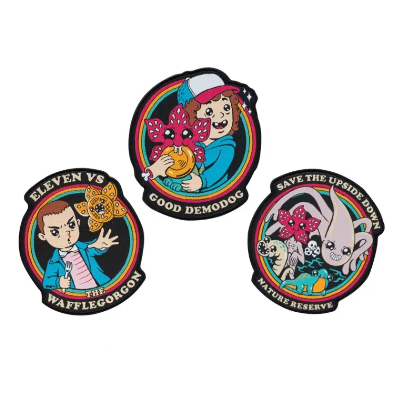 Grupo Erik Stranger Things^Set de 3 parches Stranger Things con personajes bordados