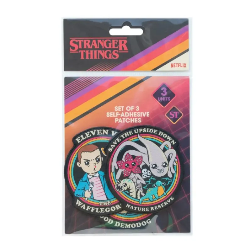 Grupo Erik Stranger Things^Set de 3 parches Stranger Things con personajes bordados