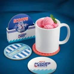 Cinereplicas Stranger Things^Set de 4 posavasos Scoops Ahoy - Stranger Things