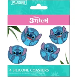Paladone Products Disney Hogar^Set De 4 Posavasos Stitch De Caucho