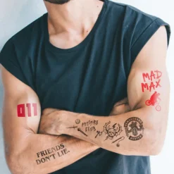 Cinereplicas Stranger Things^Set de 4 Tatuajes Adhesivos Stranger Things