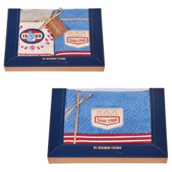 Marushin Más Regalos De Ghibli Y Totoro |Ghibli Hogar^Set de 3 Toallas Mi Vecino Totoro con Costura Denim