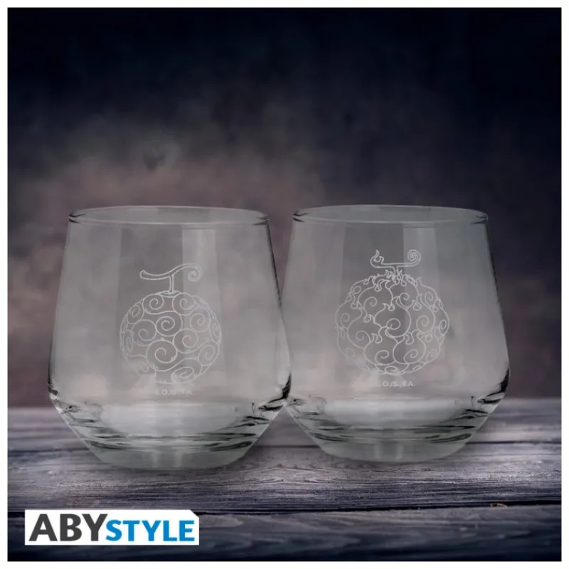 Discount Set de 2 Vasos One Piece - Frutas del Diablo 300ml Hogar One Piece