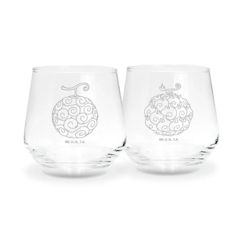 Discount Set de 2 Vasos One Piece - Frutas del Diablo 300ml Hogar One Piece