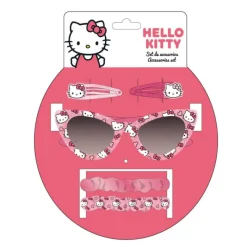 New Set de Accesorios Hello Kitty Gafas, Horquillas y Coleteros Accesorios Para El Pelo, Gafas De Sol Y Kits De Belleza Infantiles