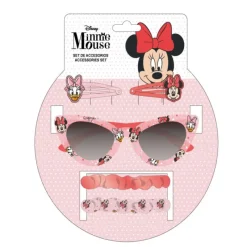 Cerdá Kids Disney Para Niñas|Accesorios Para El Pelo, Gafas De Sol Y Kits De Belleza Infantiles ^Set de Accesorios Minnie Mouse Gafas, Horquillas y Coleteros