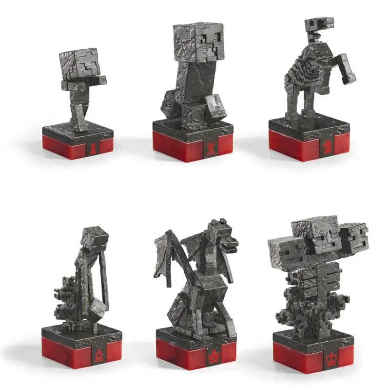 The Noble Collection Minecraft|Regalos Y Coleccionismo Para Gamers - Cosas De Videojuegos Míticos^Set de Ajedrez Héroes vs. Criaturas Minecraft