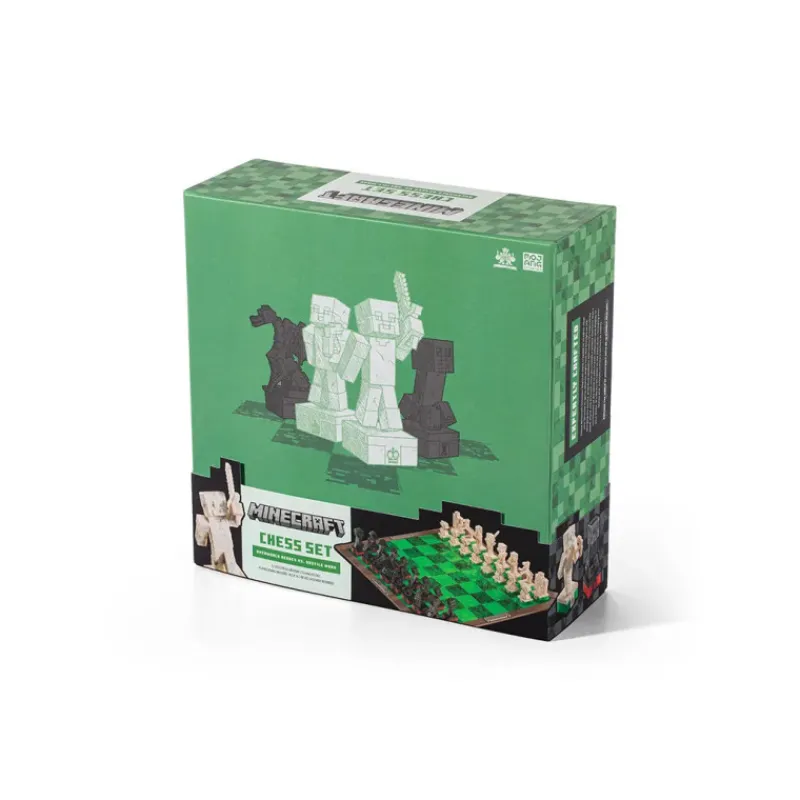 The Noble Collection Minecraft|Regalos Y Coleccionismo Para Gamers - Cosas De Videojuegos Míticos^Set de Ajedrez Héroes vs. Criaturas Minecraft