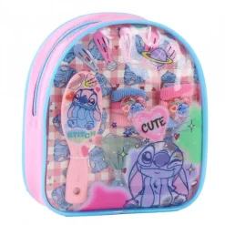 Cerdá Kids Disney Para Niñas|Accesorios Para El Pelo, Gafas De Sol Y Kits De Belleza Infantiles ^Set de Belleza Bolsito de Stitch, Talla Única - Azul