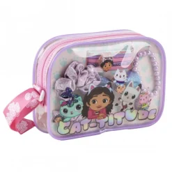 Cerdá Kids Disney Para Niñas|Tiempo Libre Kids^Set de Belleza Bolsito Gabby’s Dollhouse Color Morado