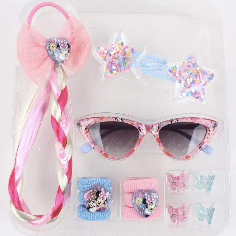 Cerdá Kids Disney Para Niñas|Accesorios Para El Pelo, Gafas De Sol Y Kits De Belleza Infantiles ^Set de Belleza Bolsito y Gafas Minnie Rosa