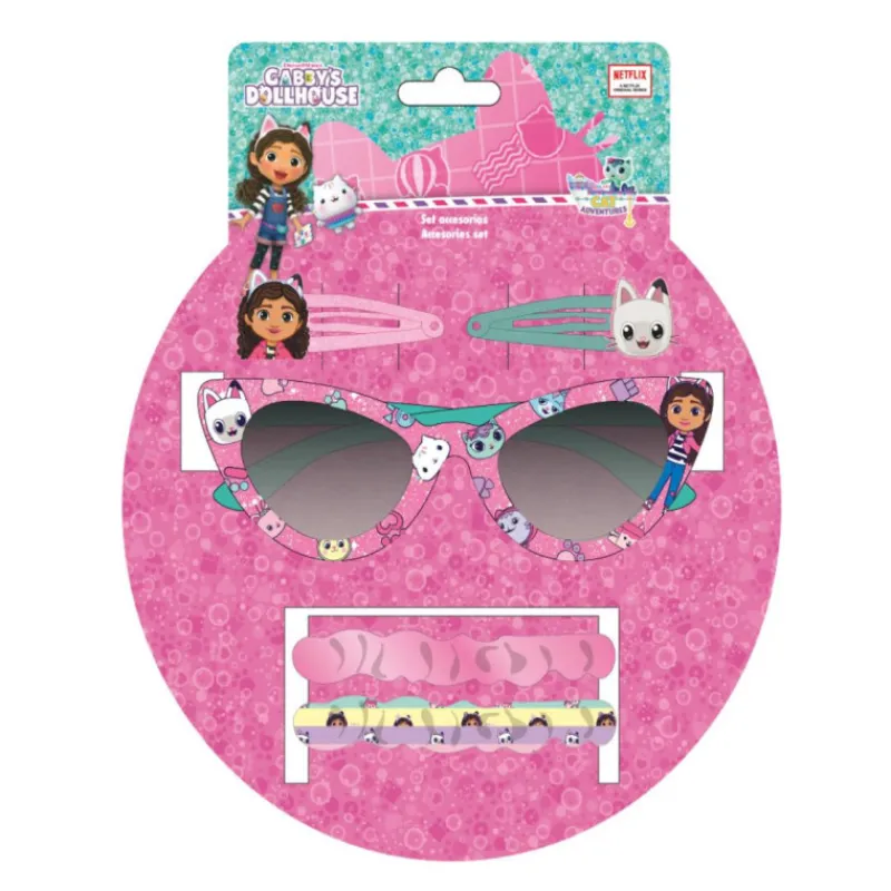 Hot Set de Belleza con Gafas de Sol Gabby's Dollhouse Accesorios Para El Pelo, Gafas De Sol Y Kits De Belleza Infantiles
