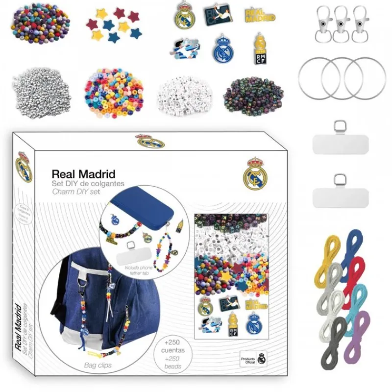 Set de Belleza DIY Bag Clip Real Madrid Multicolor Accesorios Para El Pelo, Gafas De Sol Y Kits De Belleza Infantiles