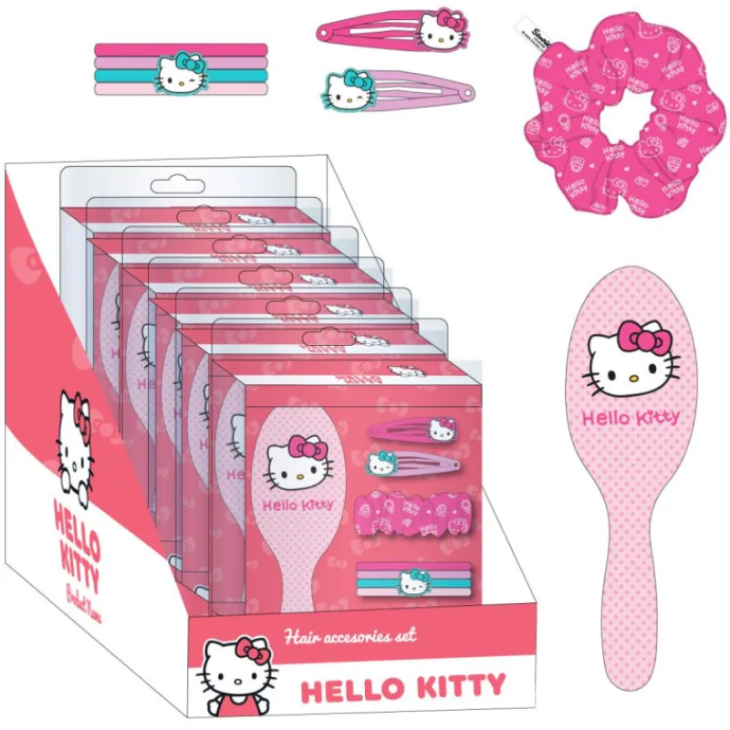 Cerdá Kids Accesorios Para El Pelo, Gafas De Sol Y Kits De Belleza Infantiles ^Set de Belleza Hello Kitty: Accesorios de Cabello