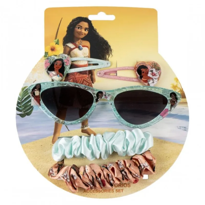Cerdá Kids Disney Para Niñas|Accesorios Para El Pelo, Gafas De Sol Y Kits De Belleza Infantiles ^Set de Belleza Moana con Gafas de Sol y Accesorios