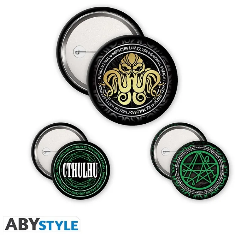 Otros Fabricantes Coleccionismo De Miedo Y Terror^Set de chapas Cthulhu - Necronomicon