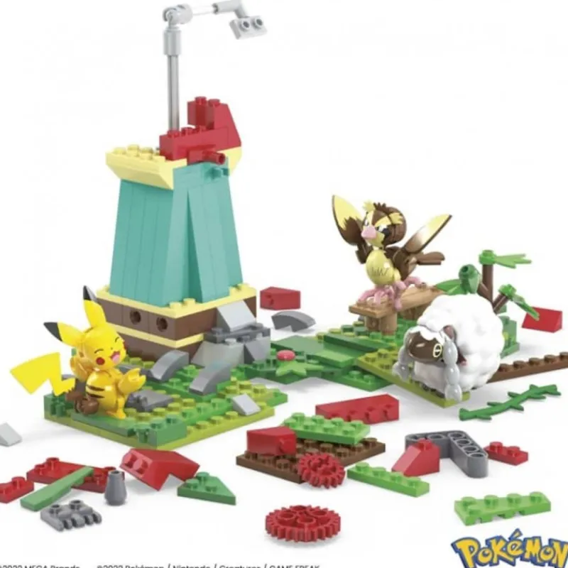 Set de Construcción Pokémon con Molino y Motion Brick Juguetes, Figuras Y Más Regalos Para Peques|Pikachu