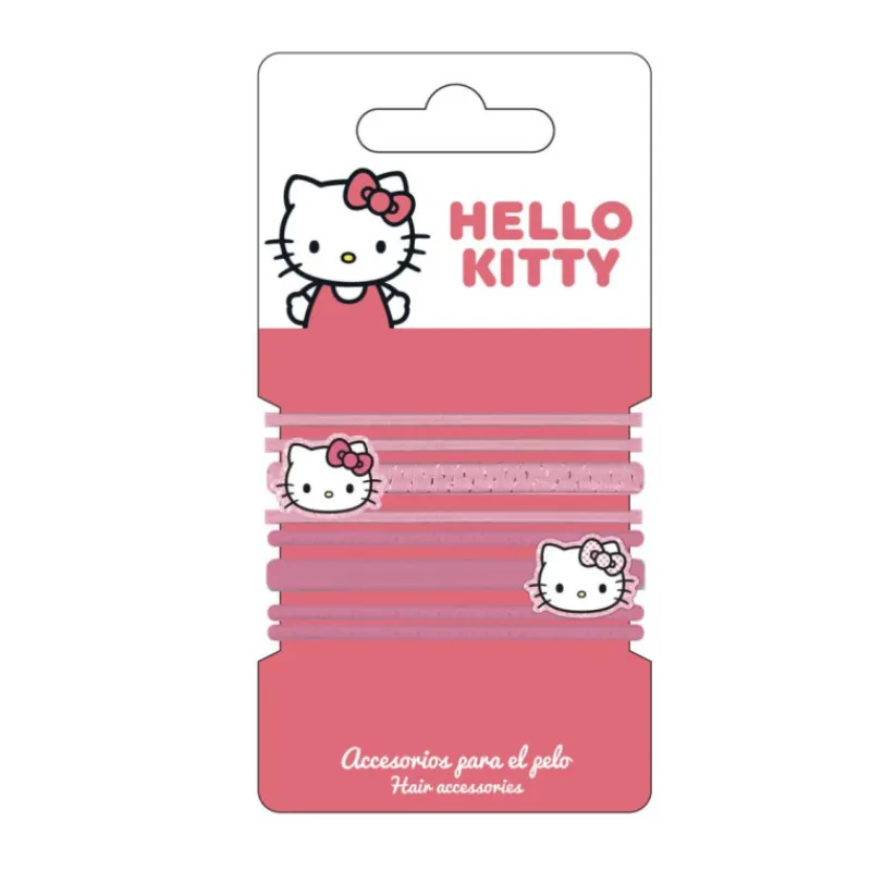 Best Set de Gomas para el Pelo Hello Kitty Diseño Fucsia Accesorios Para El Pelo, Gafas De Sol Y Kits De Belleza Infantiles