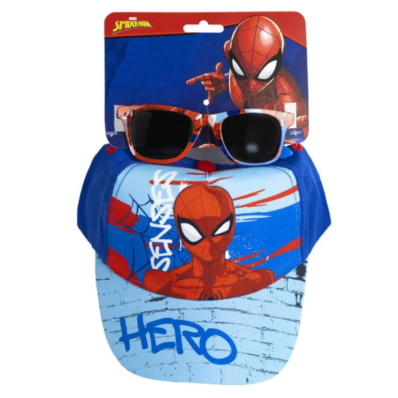 Niños Cerdá Kids Marvel Y Dc Para Niños|Ropa Y Téxtil: Cosas Que Ponerse Para Niños ^Set de Gorra y Gafas de Sol de Spiderman