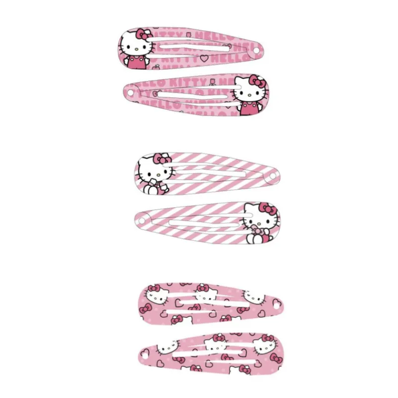 Clearance Set de Horquillas Hello Kitty Diseño Fucsia con Estampados Adorables Accesorios Para El Pelo, Gafas De Sol Y Kits De Belleza Infantiles