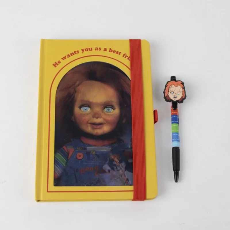 Best Set de Papelería Chucky Cuaderno y Bolígrafo Chucky Muñeco Diabólico|Coleccionismo De Miedo Y Terror