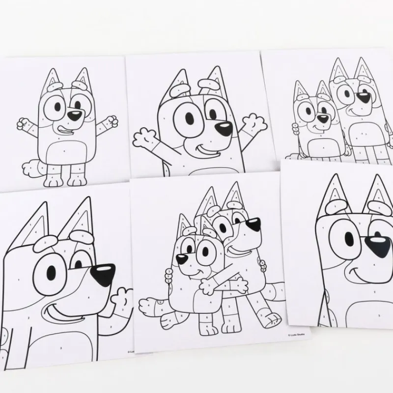 Cerdá Kids Juguetes, Figuras Y Más Regalos Para Peques|Para El Cole^Set de Papelería Coloreable Bluey - Actividades Creativas