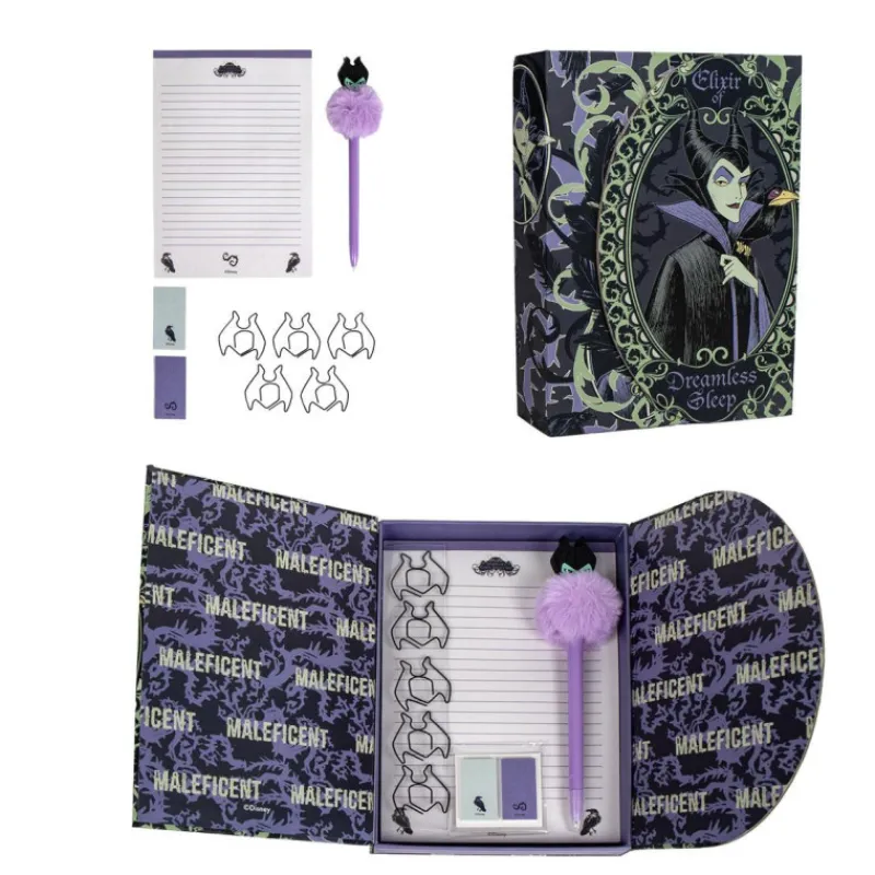 Cerdá Adult Más Regalos De Disney|Películas Y Personajes De Disney ·Villanas Disney^Set de papelería Maléfica Villanas Disney