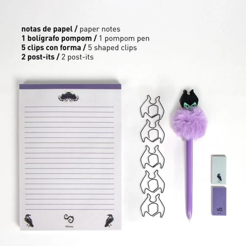 Cerdá Adult Más Regalos De Disney|Películas Y Personajes De Disney ·Villanas Disney^Set de papelería Maléfica Villanas Disney