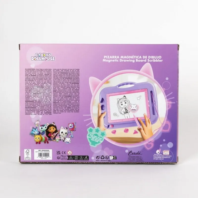 Cerdá Kids Para El Cole^Set de Papelería Pizarra Magnética Gabby's Dollhouse 100% ABS