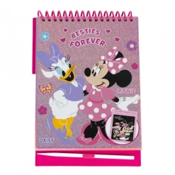Best Set de Papelería Scratch Book Minnie en Color Rosa Disney Para Niñas|Para El Cole