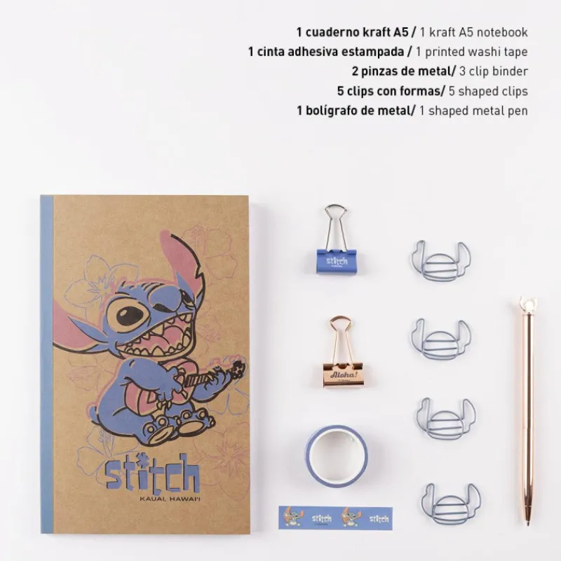 Cerdá Adult Papelería Disney|Más Regalos De Disney^Set de Papelería Stitch Ukelele