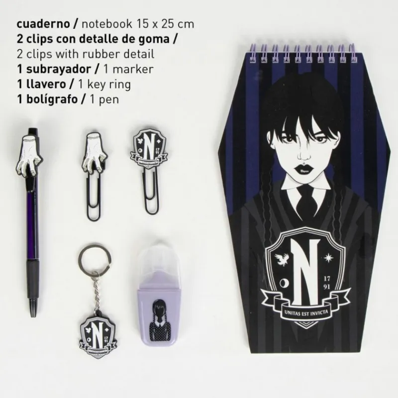 Best Set de Papelería Wednesday: Un Toque Único y Misterioso Miércoles Addams