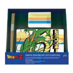 Just Funky Figuras Dragon Ball^Set de Platos y Palillos Dragon Ball Z Shenron de Cerámica