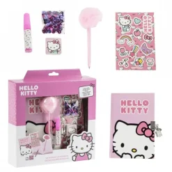 Clearance Set Diario Hello Kitty con Accesorios Multicolor Para El Cole